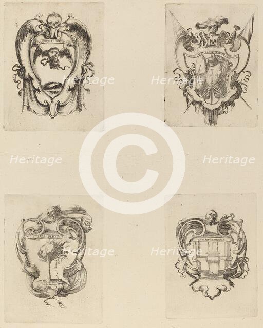 Four Emblems for the Funeral of Prince Francesco de Medici. Creator: Stefano della Bella.