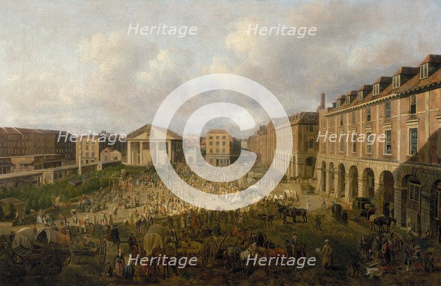 'Covent Garden Piazza and Market', c1755. Artist: Samuel Scott