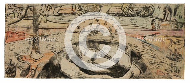 Manao tupapau (She Thinks of the Ghost or The Ghost Thinks of Her), 1894/95. Creator: Paul Gauguin.