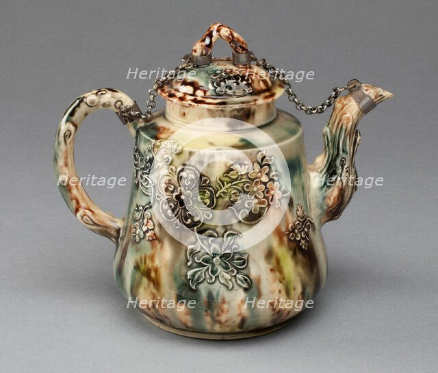Teapot, Staffordshire, 1760/70. Creator: Staffordshire Potteries.