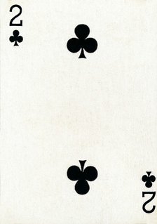 2 of Clubs from a deck of Goodall & Son Ltd. playing cards, c1940. Artist: Unknown.