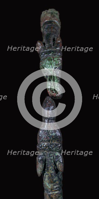 Detail of a Celtic bronze torc, 4th century BC. Artist: Unknown