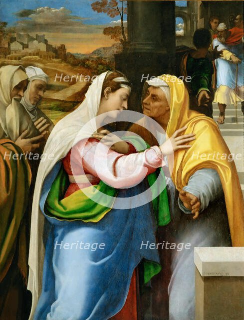 The Visitation, c. 1519. Creator: Piombo, Sebastiano, del (1485-1547).