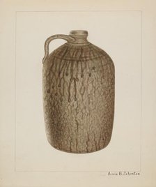 Stoneware Jar, c. 1938. Creator: Annie B Johnston.