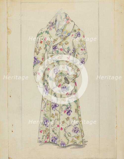Man's Dressing Gown, c. 1939. Creator: Jessie M. Benge.