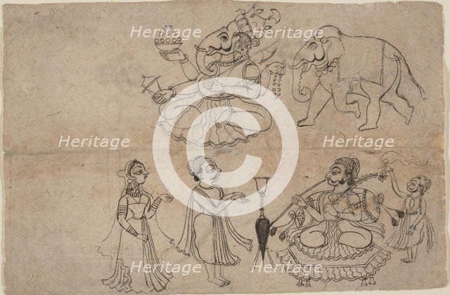 Portrait of Manya Sahib Man Rup Sagarji, late 18th century. Creator: Manaku.