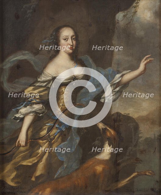 Anna Dorotea, 1640-1713, Princess of Holstein-Gottorp, Abbess of Quedlingburg, c.1661. Creator: David Klocker Ehrenstrahl.