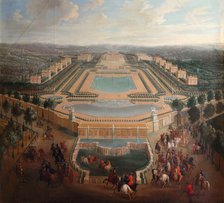 General view of the chateau and pavilions at Marly. Artist: Martin, Pierre-Denis II (1663-1742)