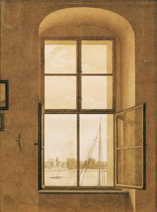 View from the window of the artist's studio, right window, 1805-1806. Creator: Friedrich, Caspar David (1774-1840).