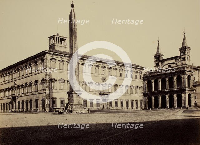 Piazza S. Giovanni in Laterano, Rome, between 1850 and 1870. Creator: Robert MacPherson.