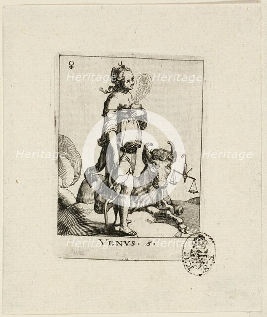 Venus, plate five from Der VII Planeten, n.d. Creator: Conrad Meyer.