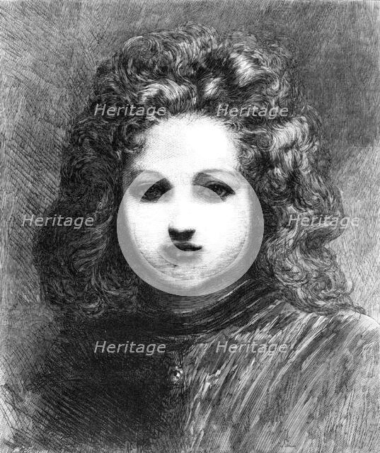 "Young St. George", by E. Lundgren, in the Fine-Art Gallery, Haymarket, 1868.  Creator: W Thomas.