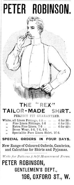 Advertisement for Peter Robinson, 1890. Creator: Unknown.