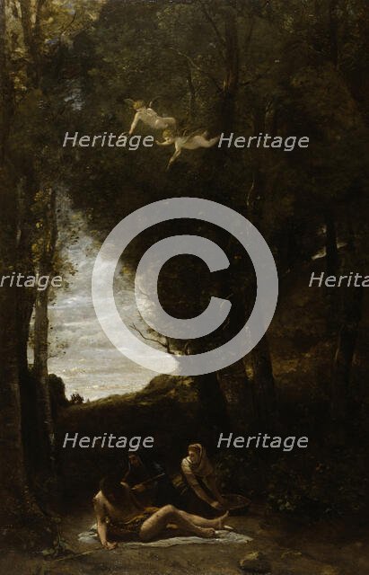 St. Sebastian Succoured by Holy Women, 1851-1873. Creator: Jean-Baptiste-Camille Corot.