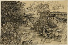 Bathers in a Brook, n.d. Creator: Rodolphe Bresdin.