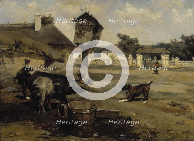 Swines, 1889. Creator: Nikolai Dmitriyevich Kuznetsov.