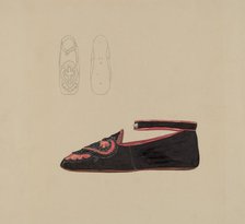 Baby Shoe, 1935/1942. Creator: Gladys Cook.