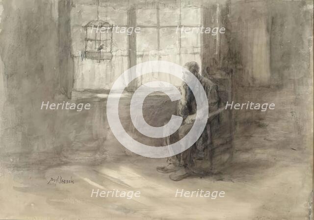 The Bird Cage, c1840-1911. Creator: Jozef Israels.