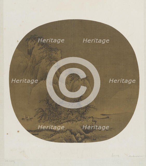 Travelers in Snowy Mountains, 12th-13th century. Creator: Unknown.