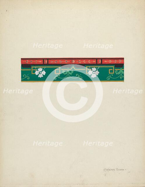 Wallpaper Border, c. 1940. Creator: Walter Doran.