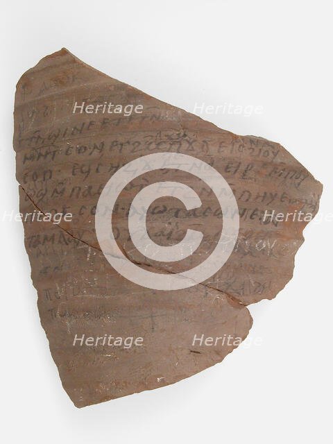 Ostrakon, Coptic, 7th century. Creator: Unknown.
