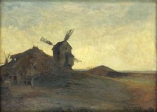Landscape with windmill, 1900. Creator: Alois Kalvoda.