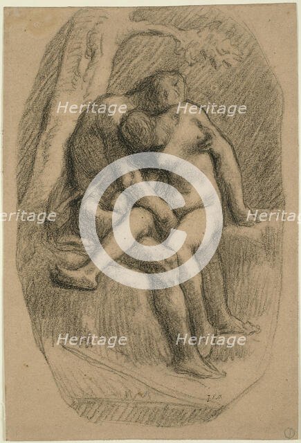 The Lovers, 1846/50. Creator: Jean Francois Millet.