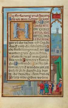 Border with a Captured Prophet before a Prince or King, about 1525-1530. Creator: Simon Bening.