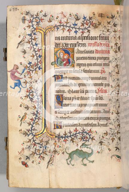 Hours of Charles the Noble, King of Navarre (1361-1425), fol. 313v, Virgin and Child, c. 1405. Creator: Master of the Brussels Initials and Associates (French).
