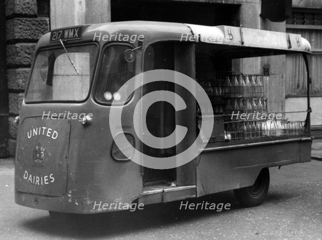 1962 Wales & Edwards electric milk float. Creator: Unknown.