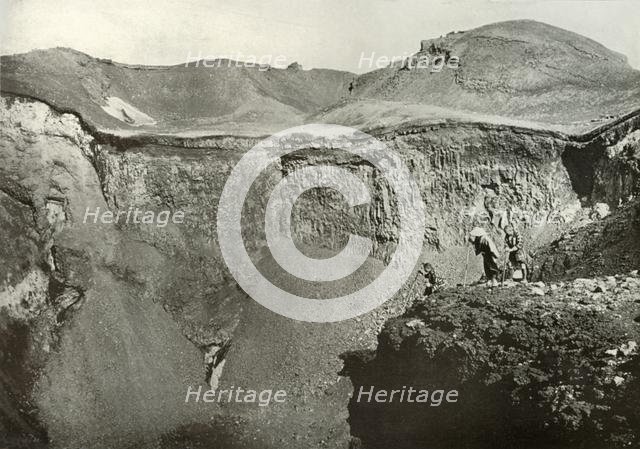 'The Holy Crater of Fuji-San', 1910. Creator: Herbert Ponting.