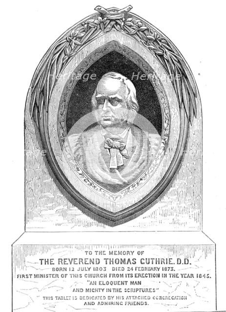 Monument of the Rev. Thomas Guthrie, D.D., 1874. Creator: Unknown.
