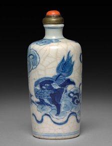 Snuff Bottle with Stopper, 1723-1735. Creator: Unknown.