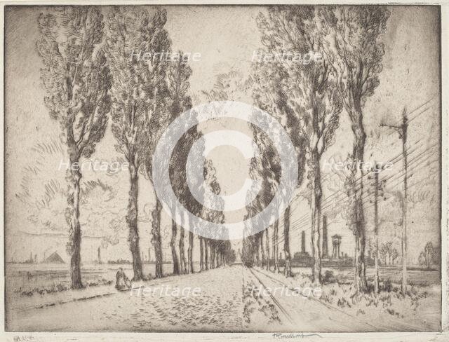 The Avenue, Valenciennes, 1910. Creator: Joseph Pennell.