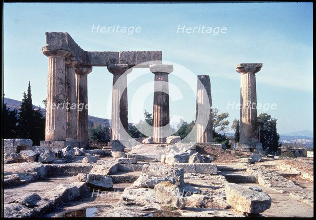 Decumanus Road in the ruins of Corinth.