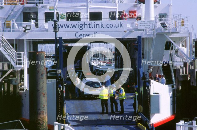 Lymington Car Ferry bound for Yarmouth, Isle of Wight, 2000. Artist: Unknown.