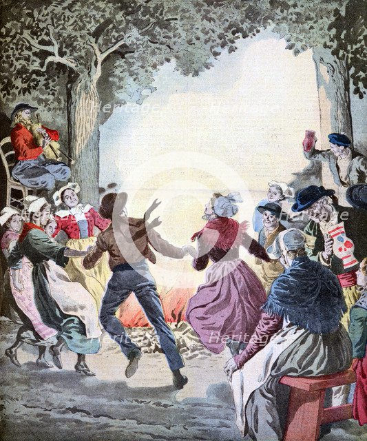 The fires of Midsummer's Day, 1912. Artist: Unknown