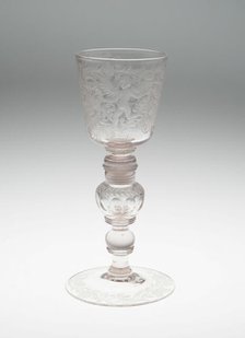 Gaming Goblet with Glass Dice, Bohemia, Late 17th century. Creator: Unknown.