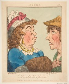 Scorn (Le Brun Travested, or Caricatures of the Passions), January 21, 1800. Creator: Thomas Rowlandson.
