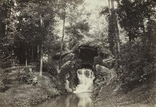 View of the Small Grotto toward the Deer Pond, Bois de Boulogne, 1858. Creator: Charles Marville (French, 1816-1879).