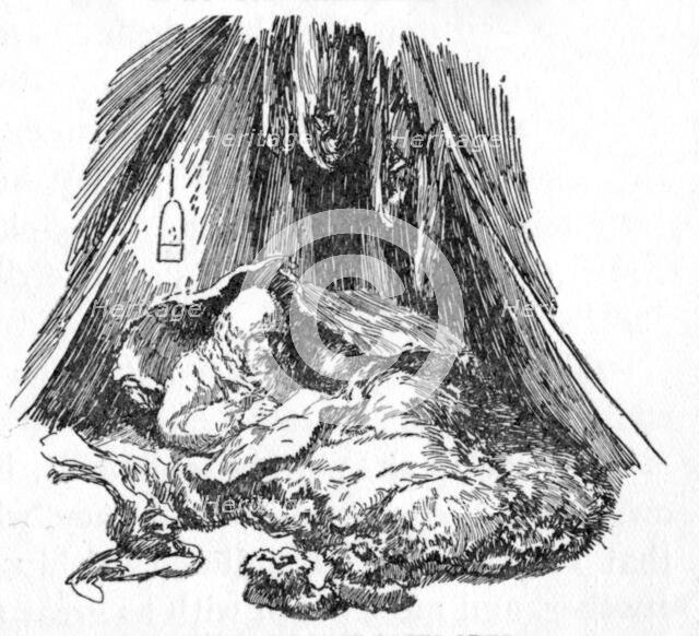 'Scott Writing The Last Pages Of His Diary', c1929.  Creators: Howard Davie, Harry Payne.