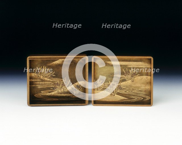 Maki-e lacquer box, late Edo period, Japan, early 19th century. Artist: Unknown