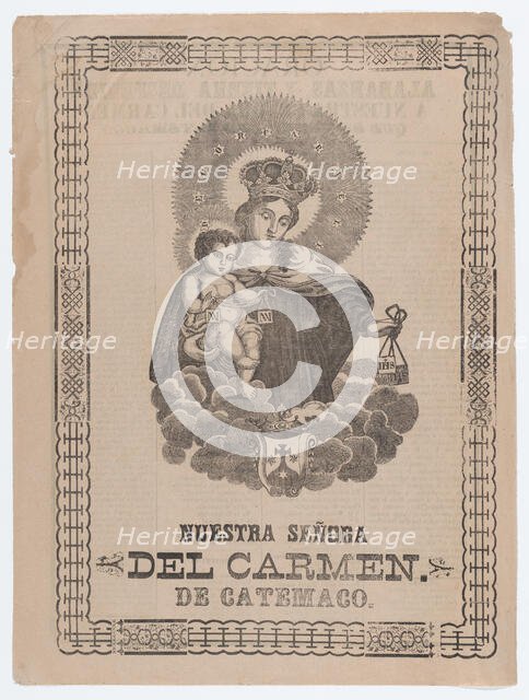 Our Lady of Catemaco holding the Christ Child, 1911., 1911. Creator: José Guadalupe Posada.