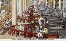 Bottling plant, Anheuser-Busch brewery, St Louis, Missouri, USA, 1933. Artist: Unknown