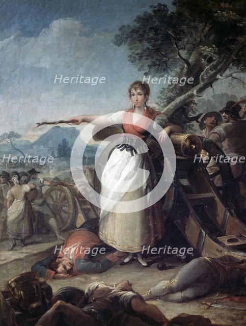 Agustina Zaragoza and Domenech called Agustina de Aragon (1790-1858), heroine of the War of Indep…