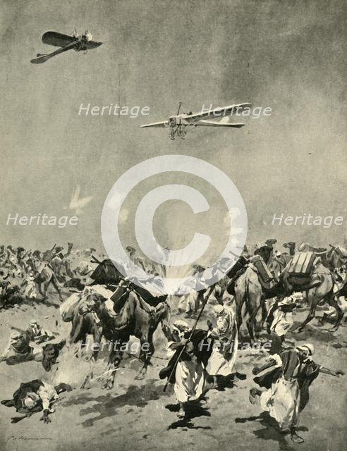 'Ships of the Air versus Ships of the Desert', First World War, (c1920). Creator: Unknown.