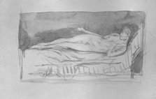 'Sketch of a Girl, Nude', c1878, (1904). Artist: James Abbott McNeill Whistler.