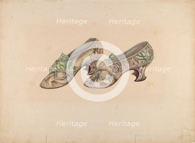 Woman's Shoes, c. 1939. Creator: Marie Alain.