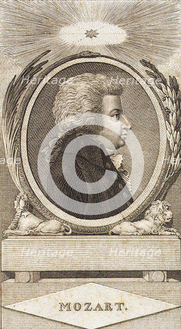 Portrait of the composer Wolfgang Amadeus Mozart (1756-1791), c. 1790.