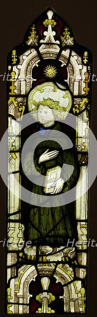 Stained Glass Panel with an Angel, British, ca. 1450. Creator: Unknown.